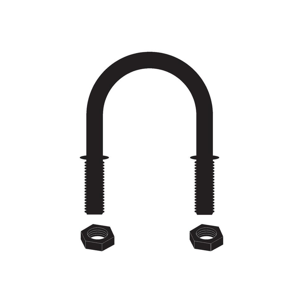 nut and bolt icon vector