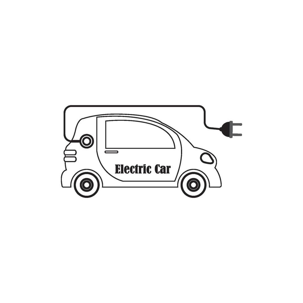 electric car icon vector