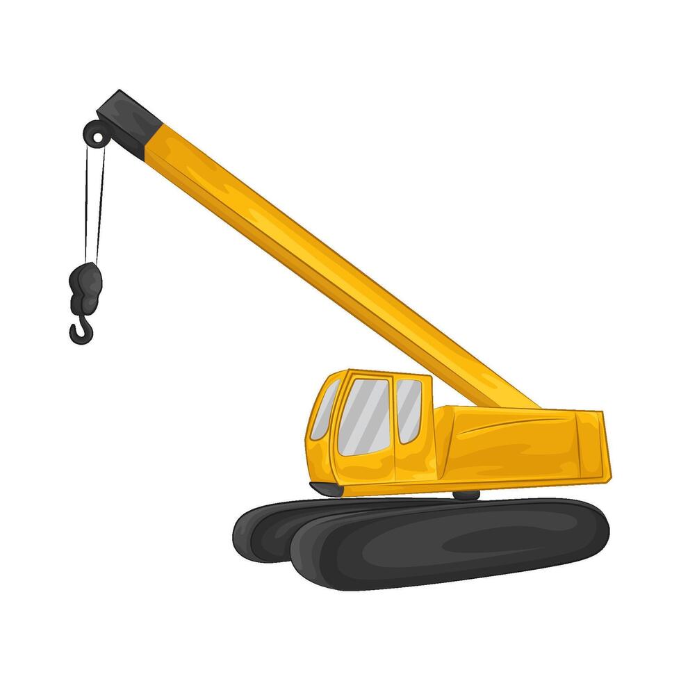 Illustration of excavator crane vector