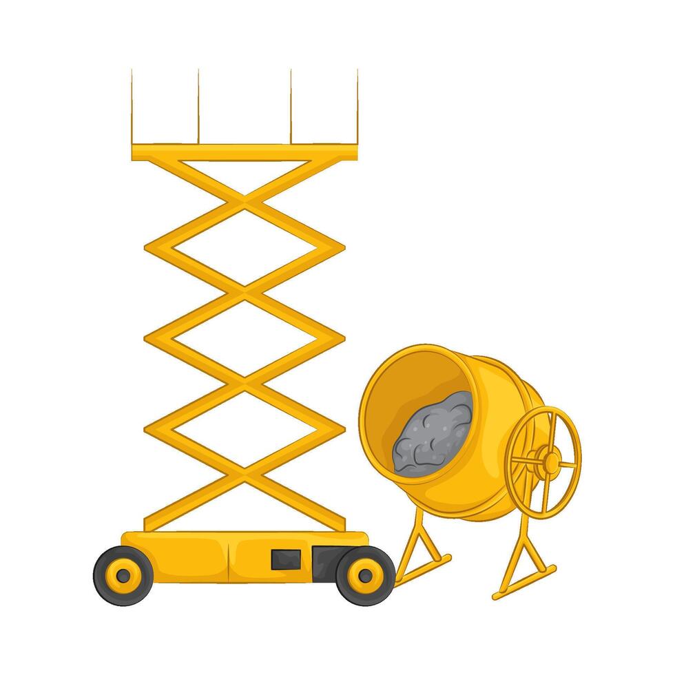 Illustration of scissor lift vector
