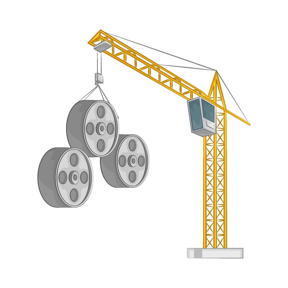 Illustration of tower crane vector