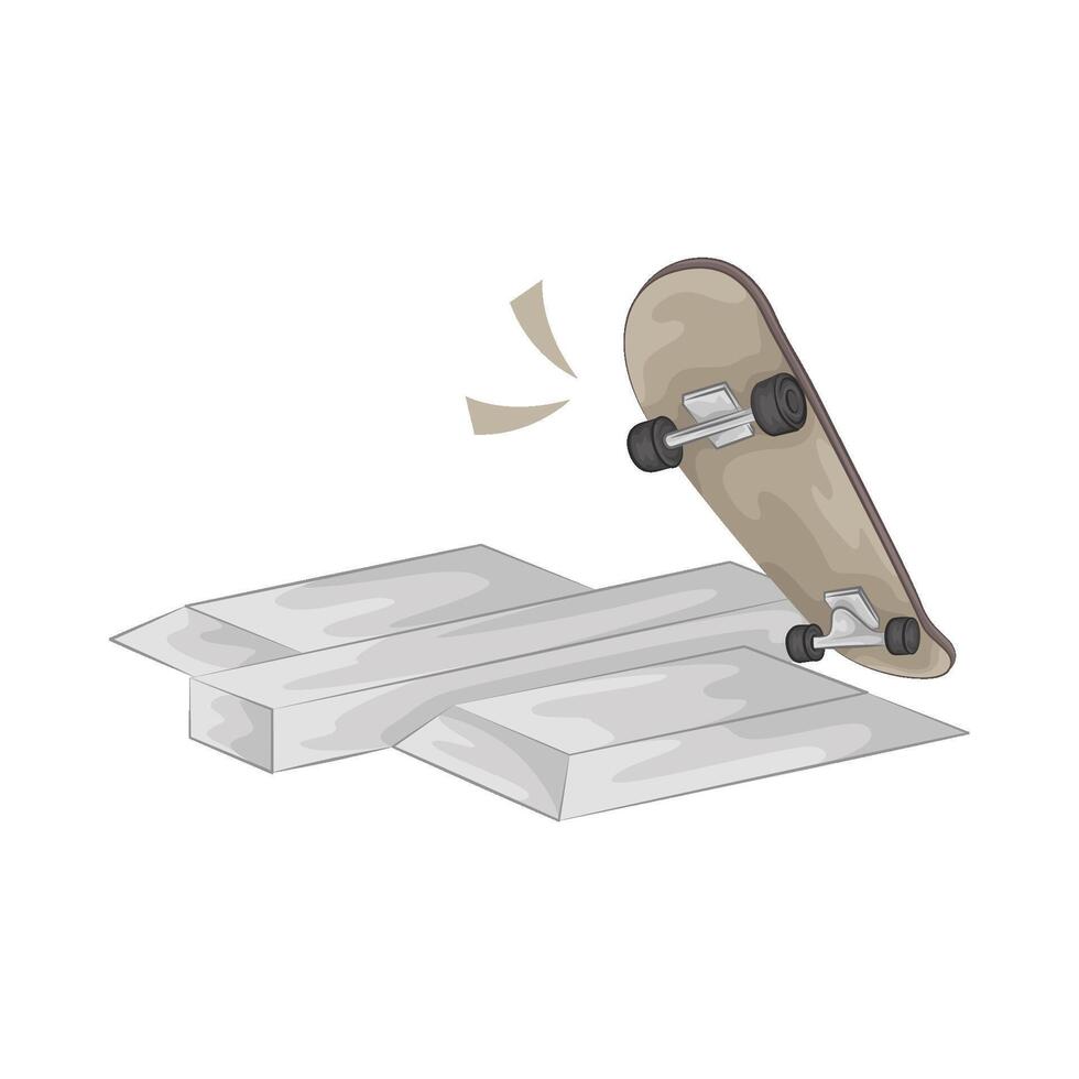 Illustration of skate park vector