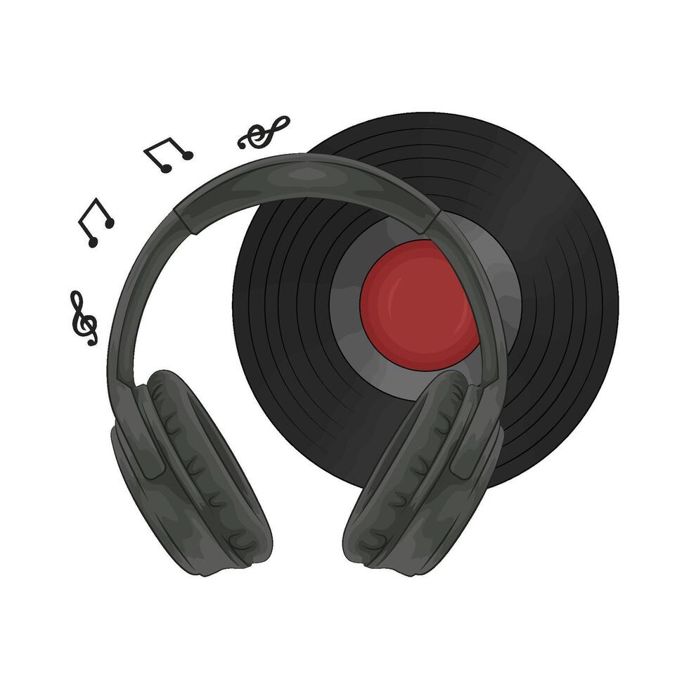 Illustration of headphone vector