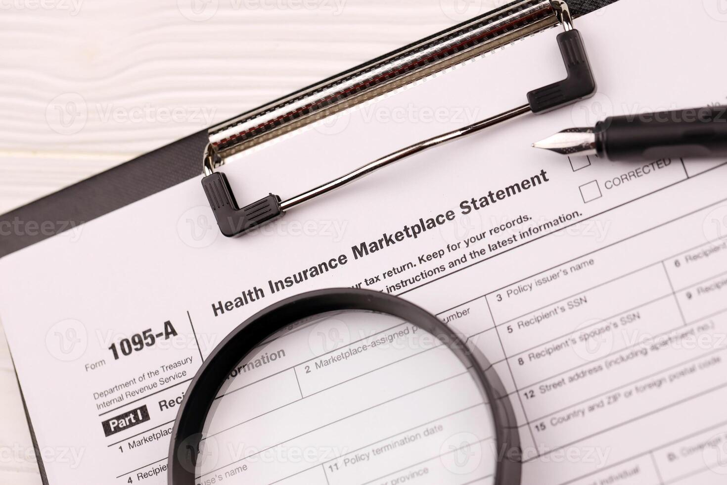Irs form 1095 a health insurance marketplace statement tax blank on a4