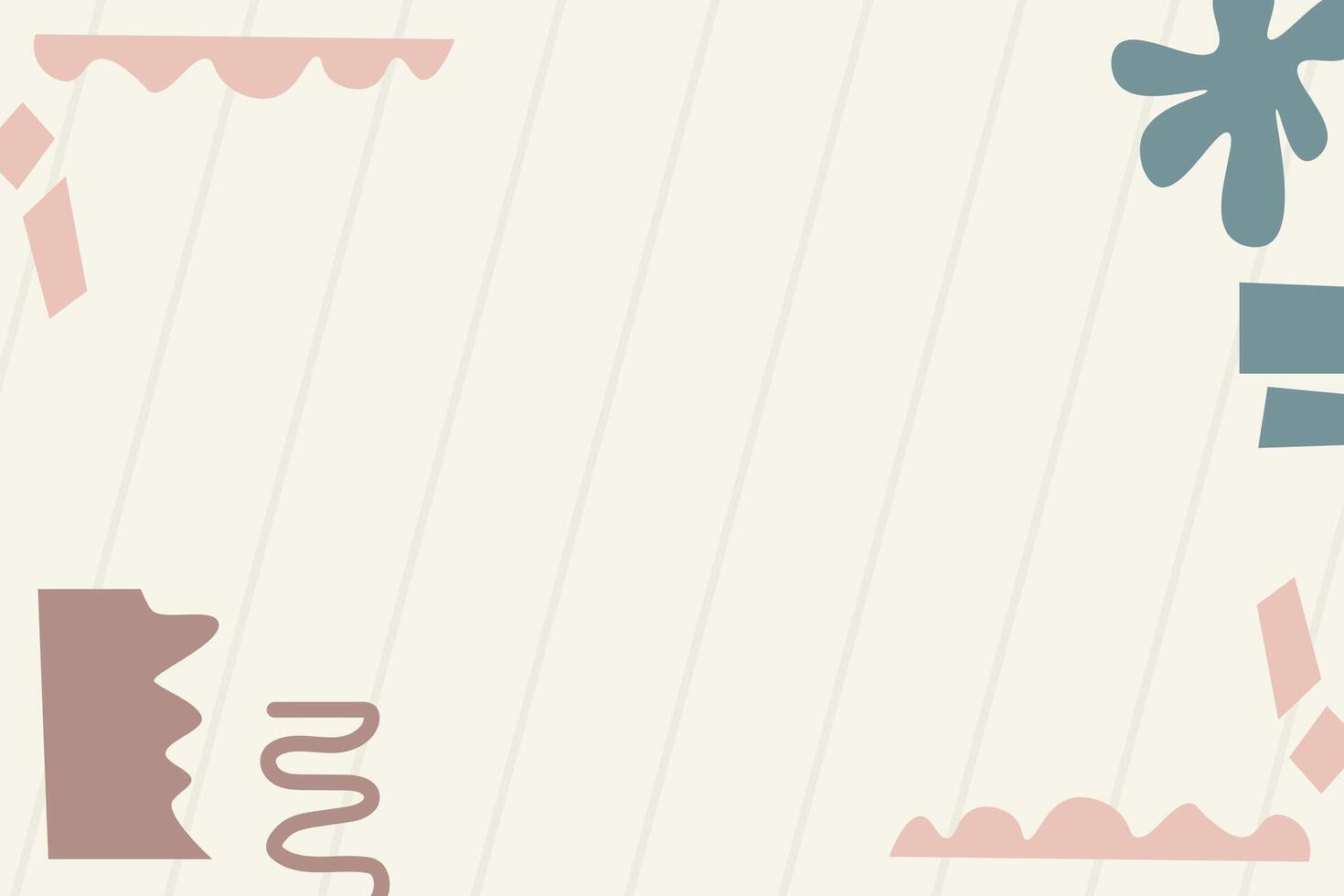 Minimal doodle frame element background template vector