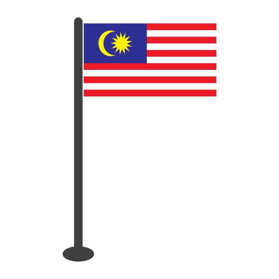 Malaysian flag icon vector