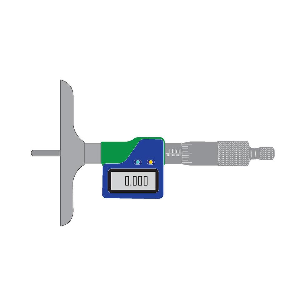 micrometer dept measuring instrument icon vector