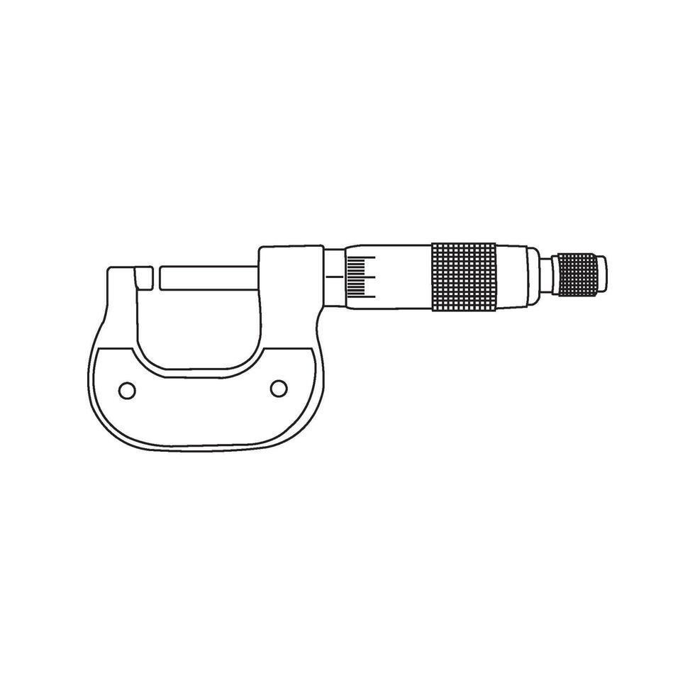 micrometer measuring instrument icon vector