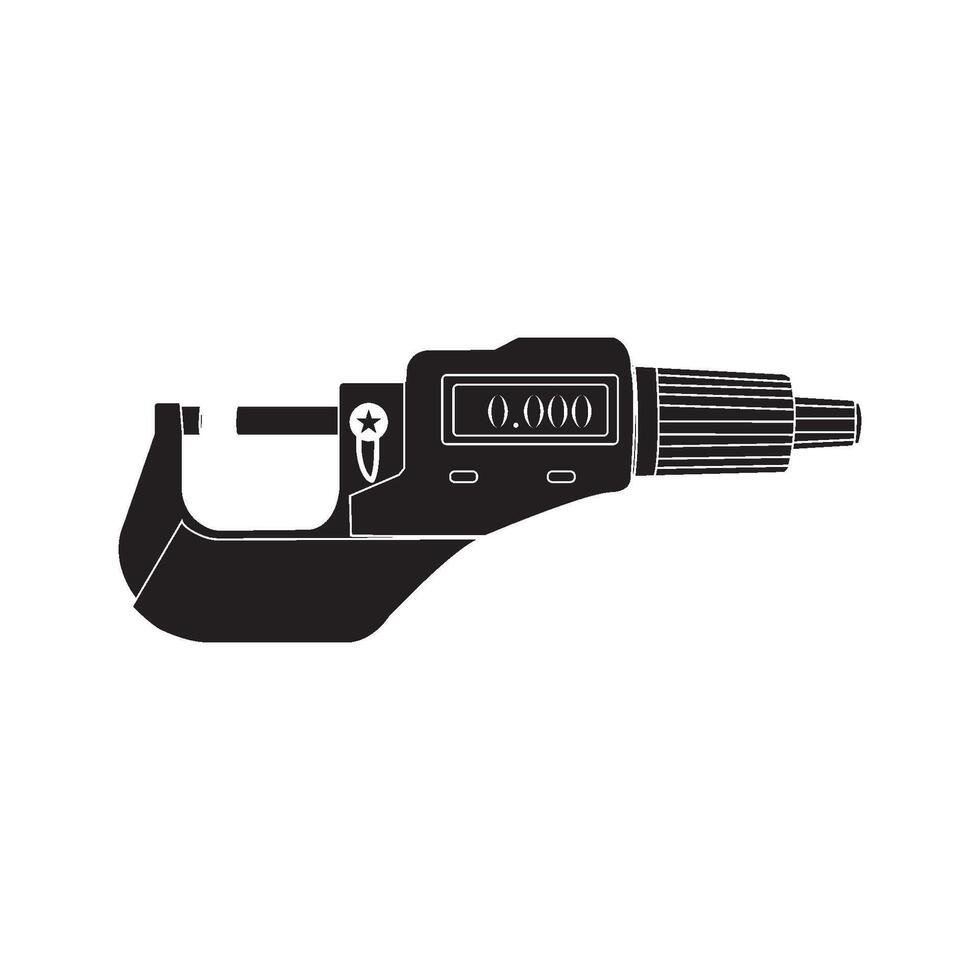 micrometer measuring instrument icon vector