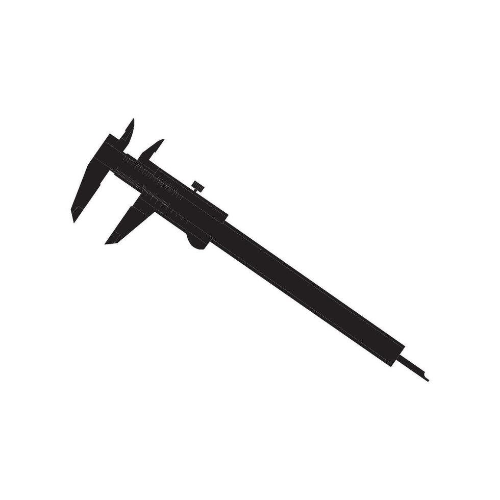 manual and digital caliper icon vector