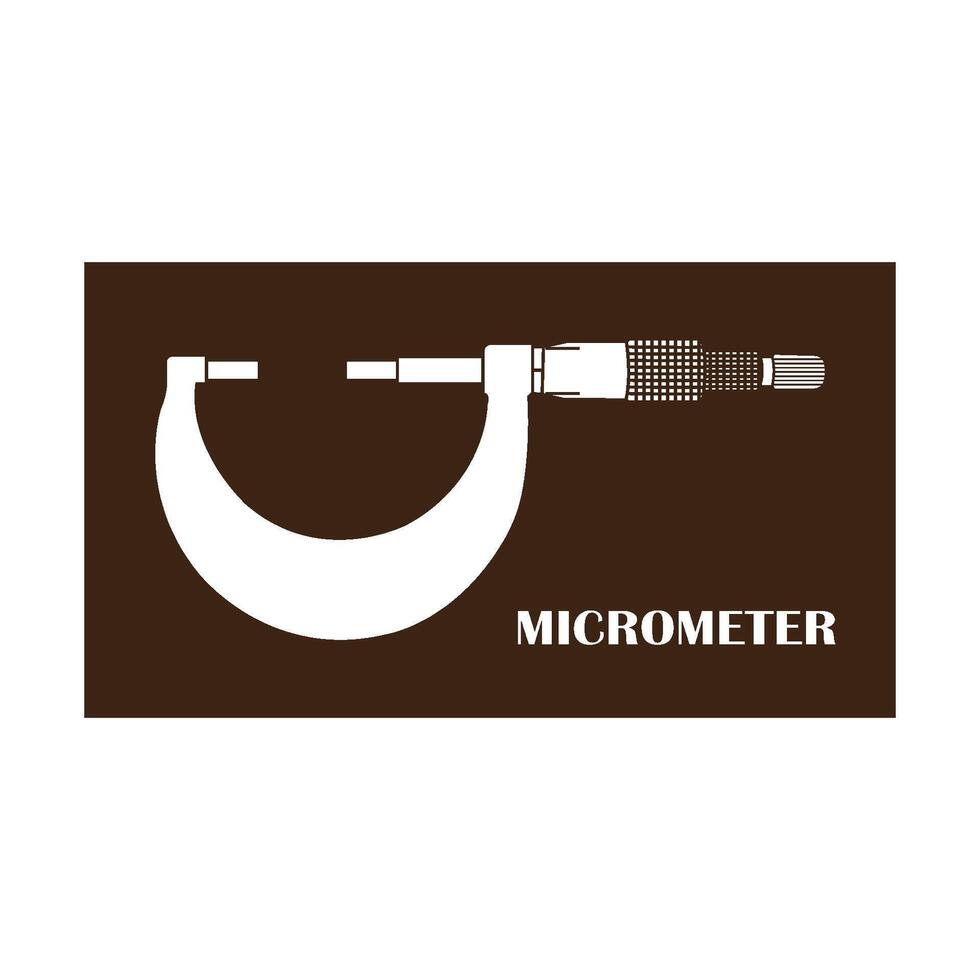 micrometer measuring instrument icon vector