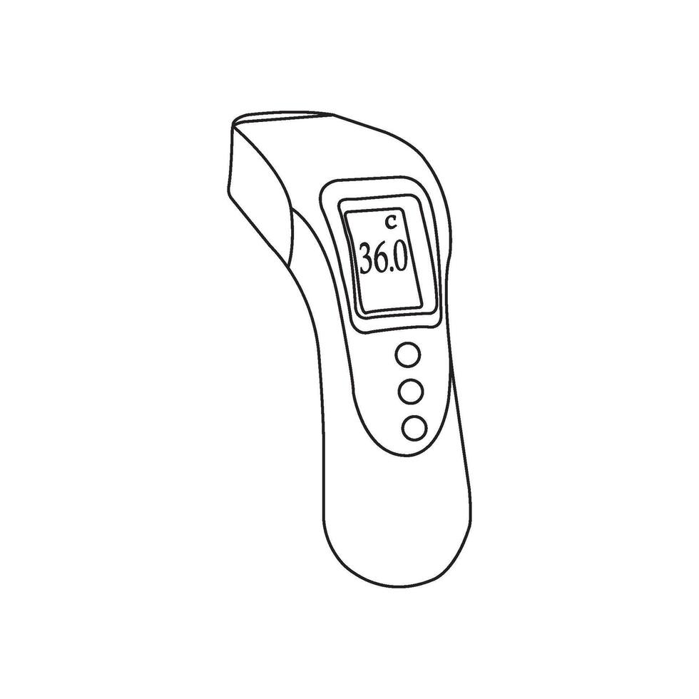 digital thermometer icon vector