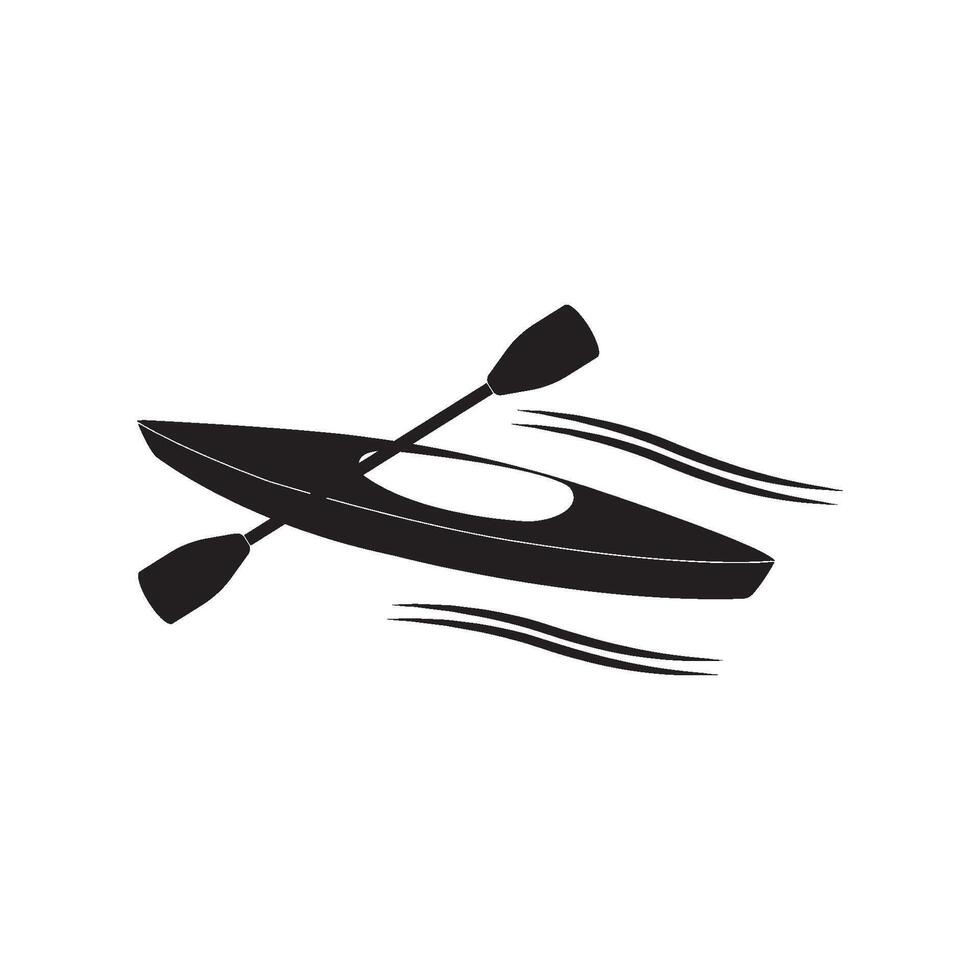 kayaking icon design vector