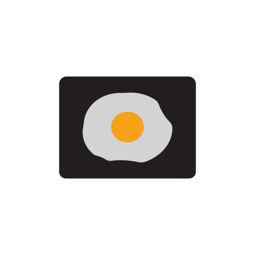 fried egg icon vector
