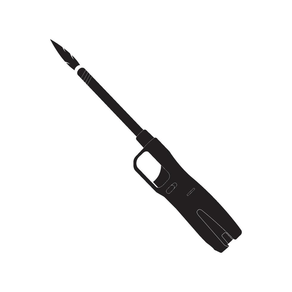 lighter or torch icon vector