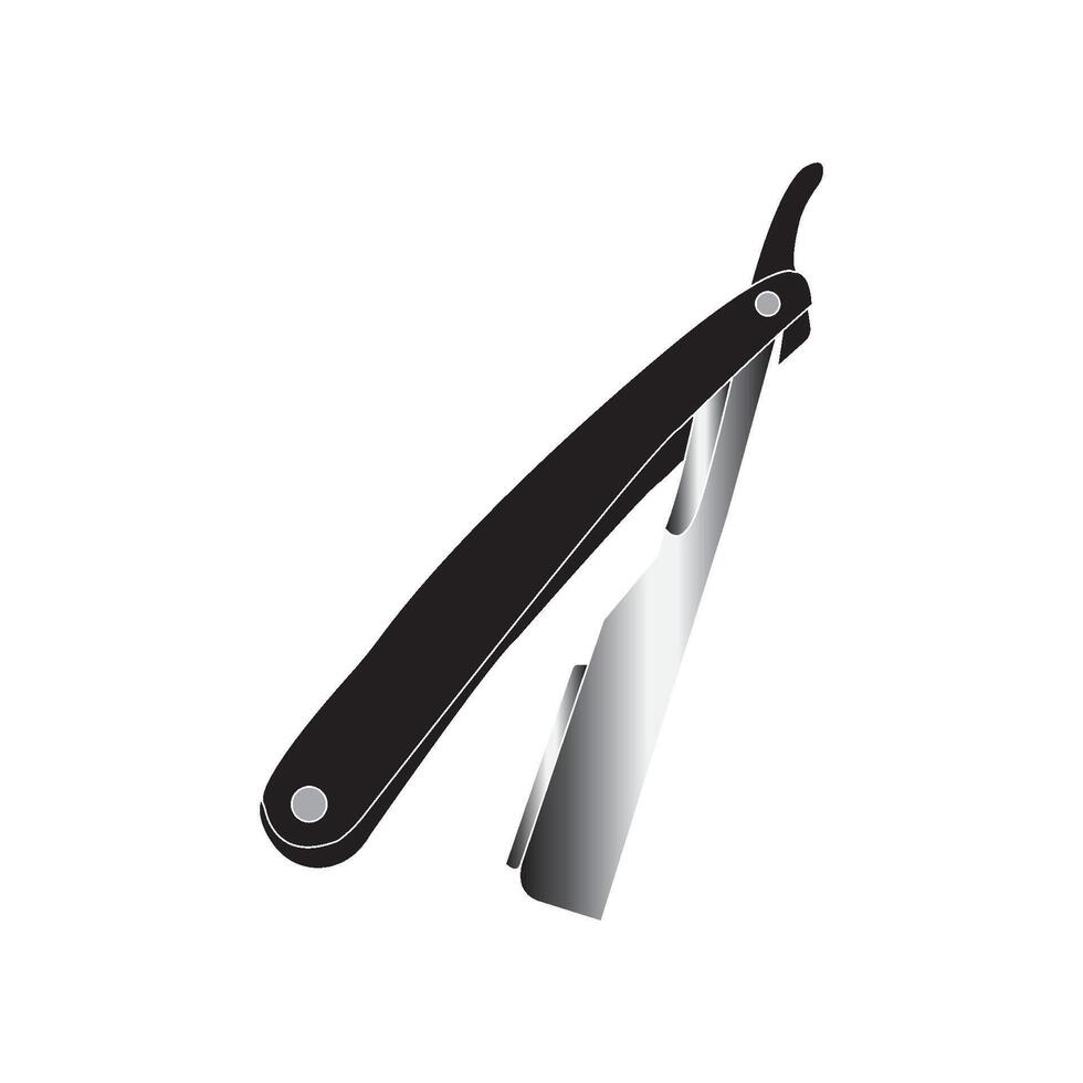 beard mustache penknife icon vector