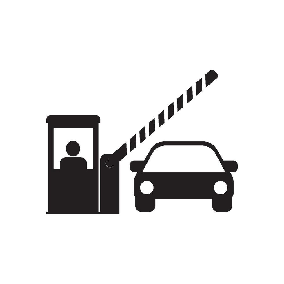 toll gate icon vector