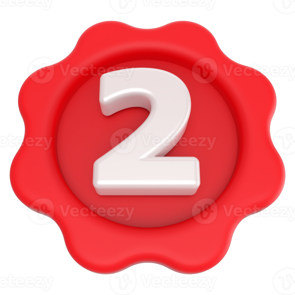 3D Number 2 png