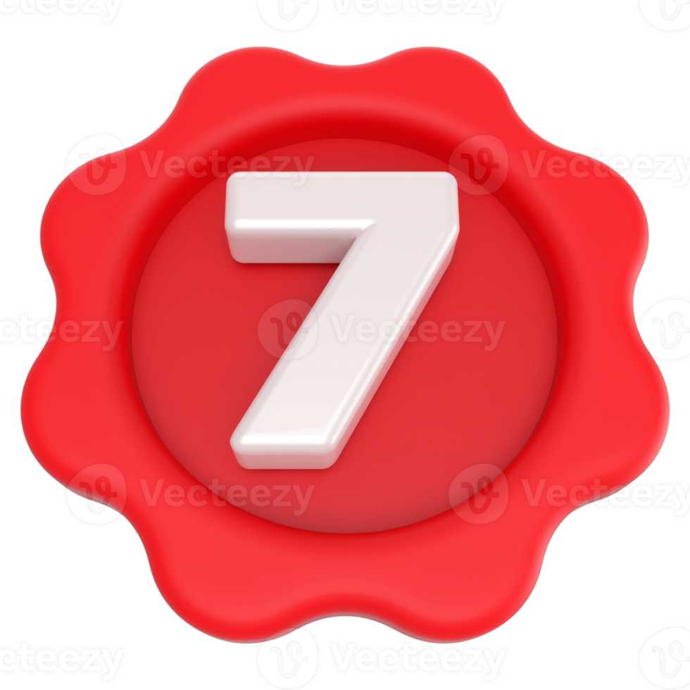 3D Number 7 png