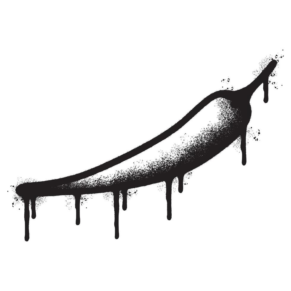 Spray Painted Graffiti Chili pepper icon Sprayed isolated with a white background. vector