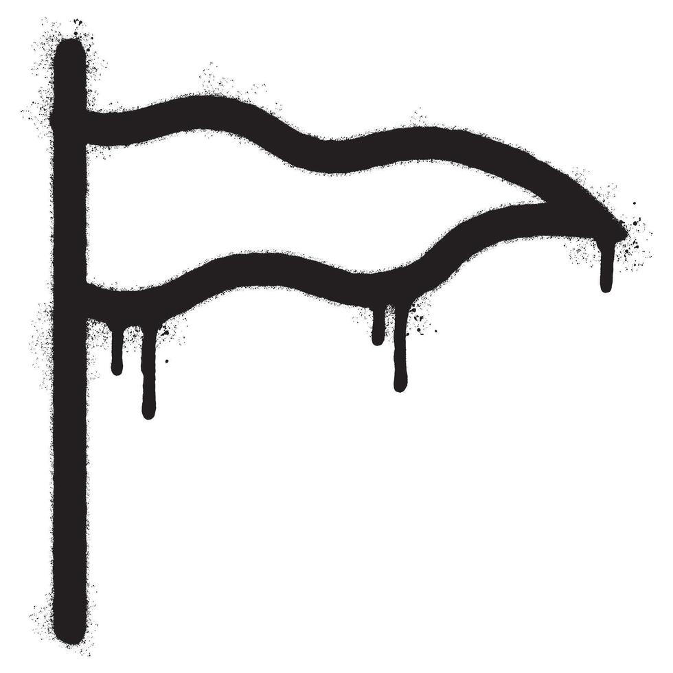 Spray Painted Graffiti flag icon Sprayed isolated with a white background. vector