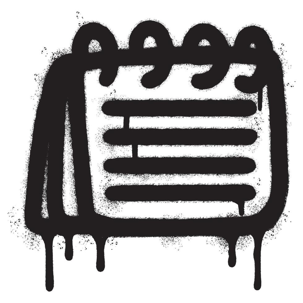 Spray Painted Graffiti calendar icon Sprayed isolated with a white background. vector