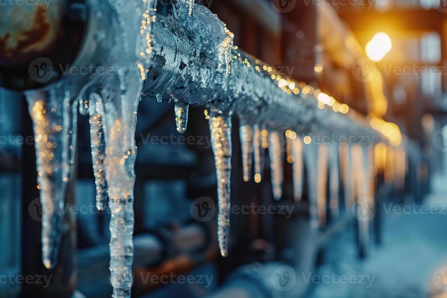 Beautiful transparent icicles for design natural abstract background photo