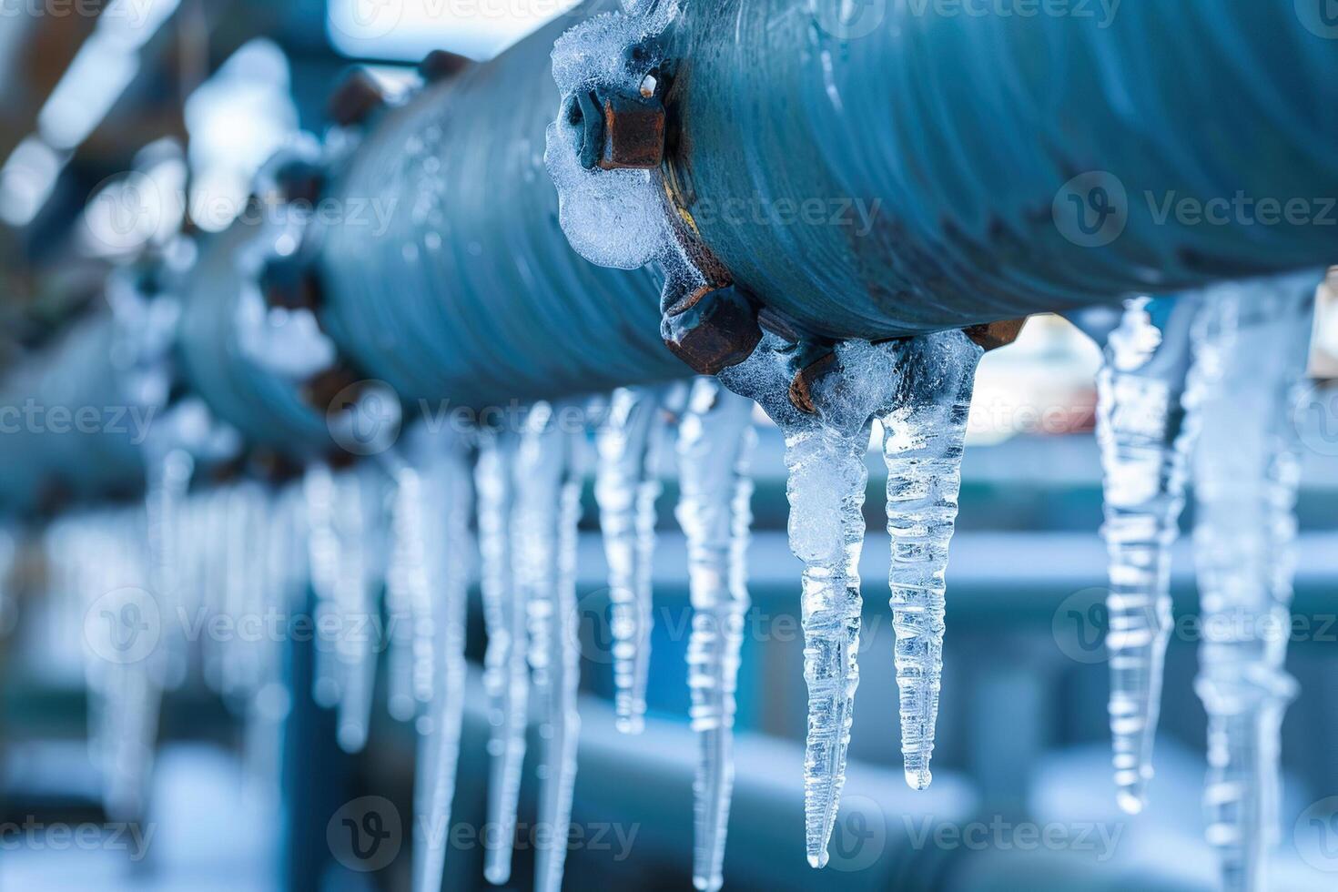 Beautiful transparent icicles for design natural abstract background photo