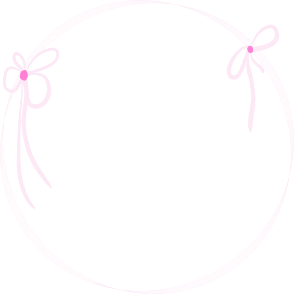 Pink girly vintage bow frame. Frame for decor flat. Ribbons isolated. Trendy girls accessories. Cute elements. png