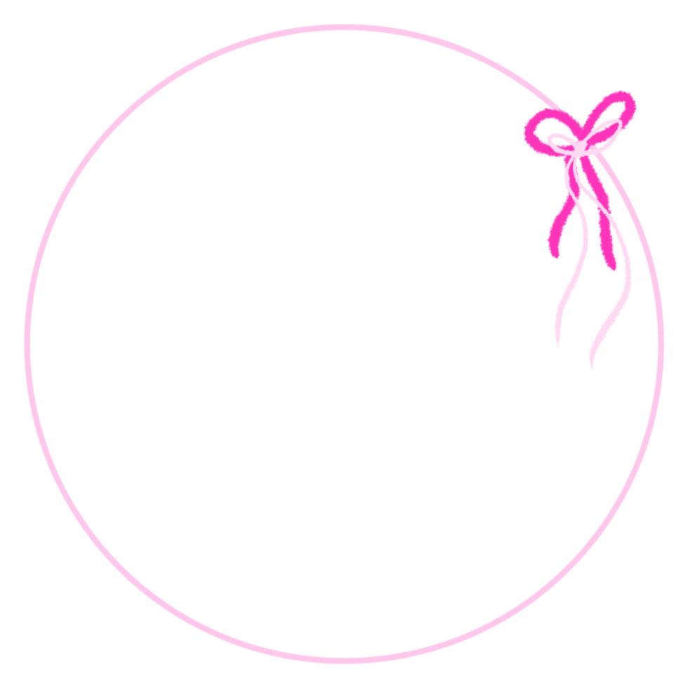 Pink girly vintage bow frame. Frame for decor flat. Ribbons isolated. Trendy girls accessories. Cute elements. png