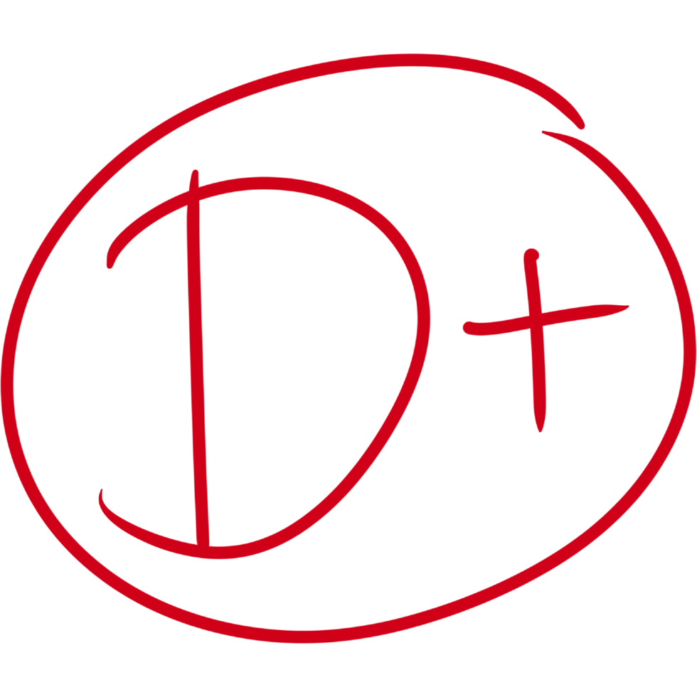 Grade results set. Hand drawn grade in red circle. png