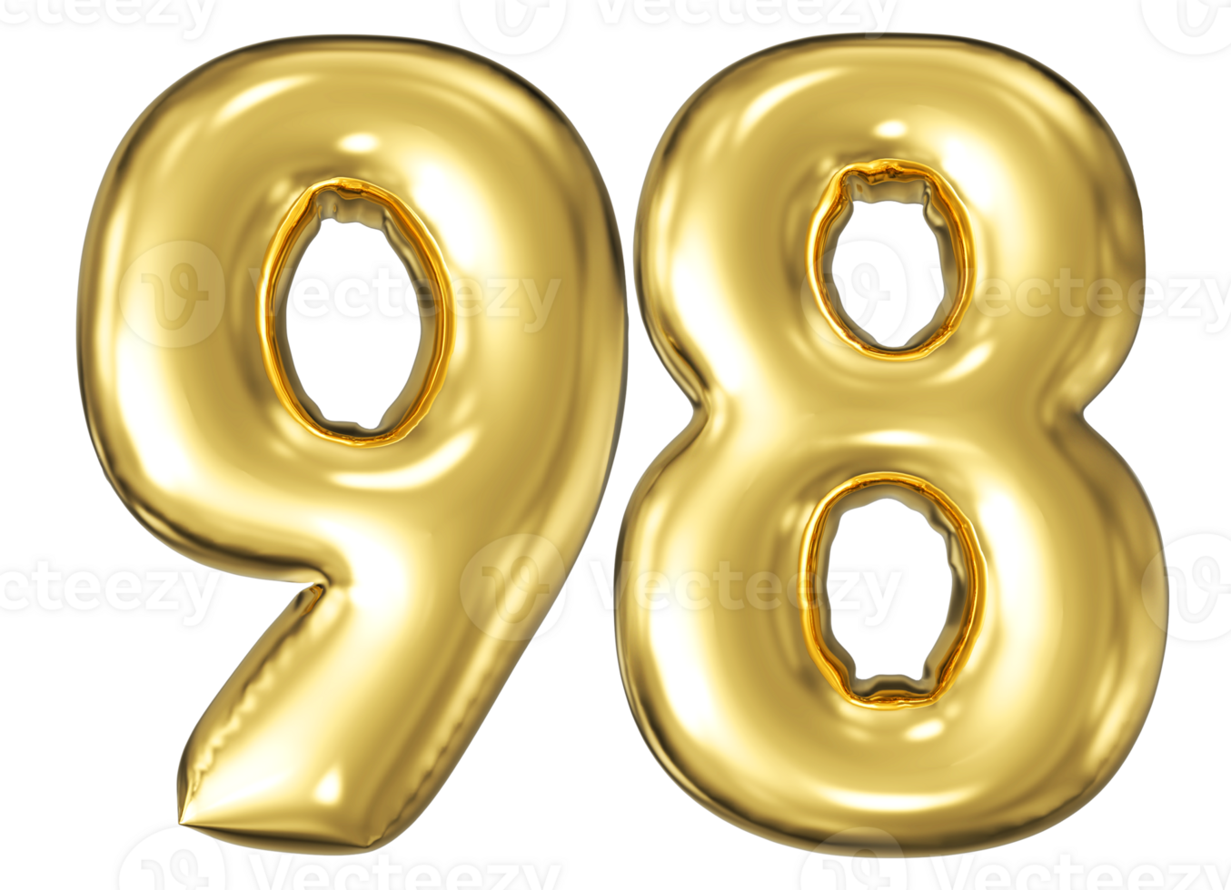 Gold Bubble Number 98 png