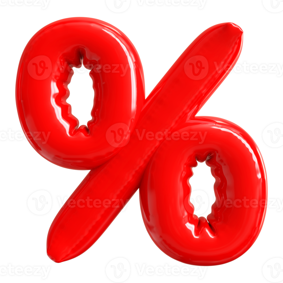 Red Bubble Percent Symbol 46597708 PNG