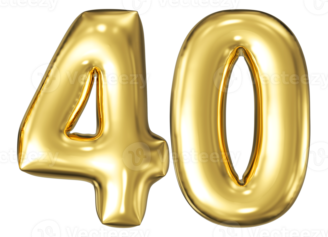 Gold Bubble Number 40 png