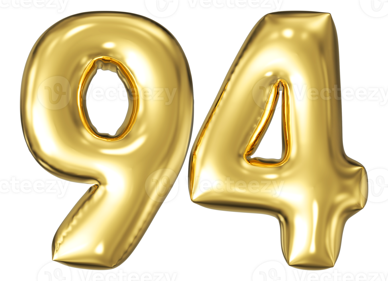 Gold Bubble Number 94 png