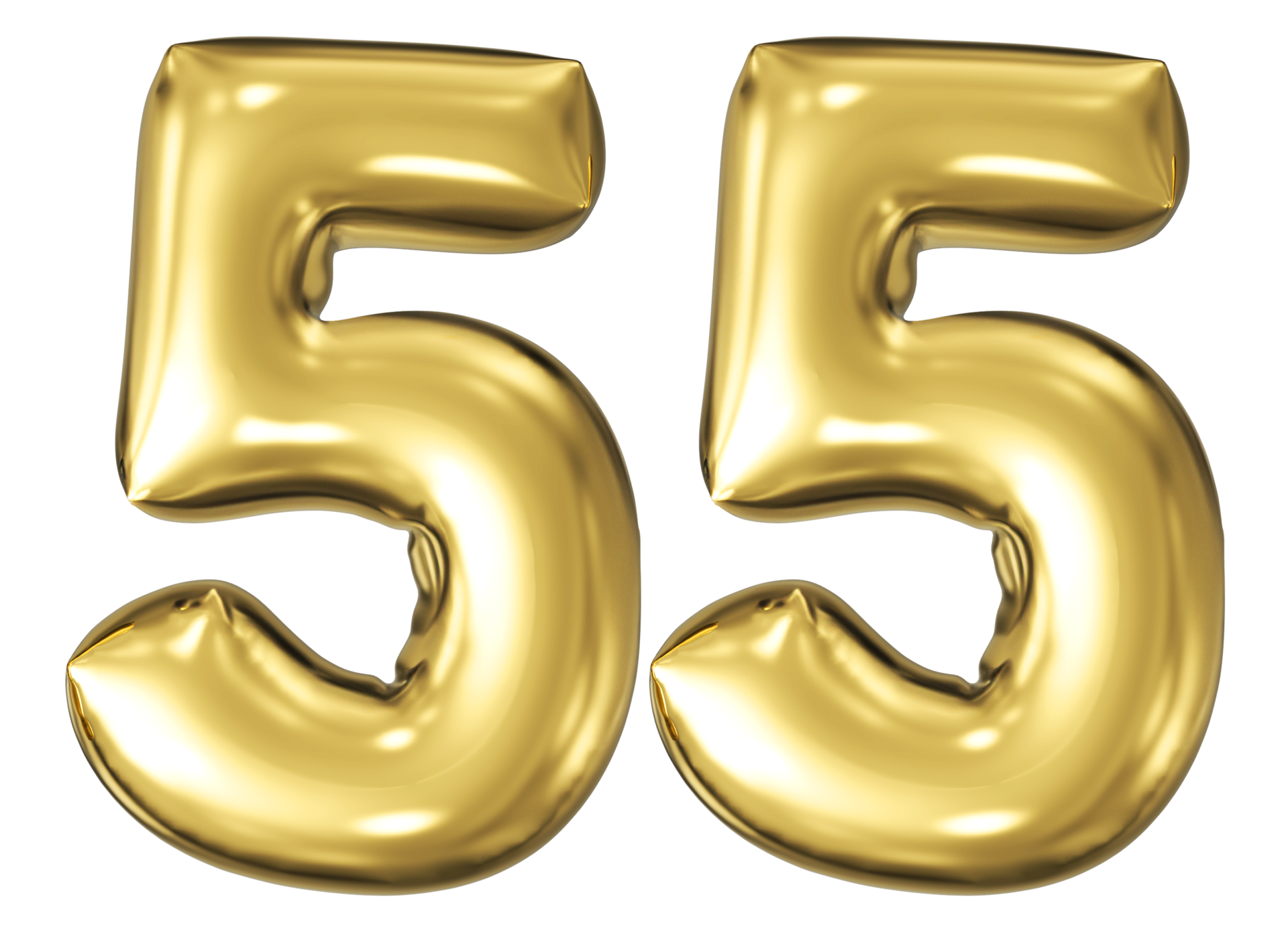 Gold Bubble Number 55 46597764 PNG