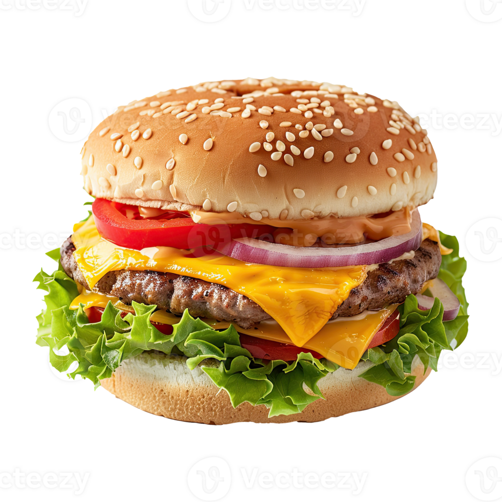 Hamburger on transparent background. 46597799 PNG