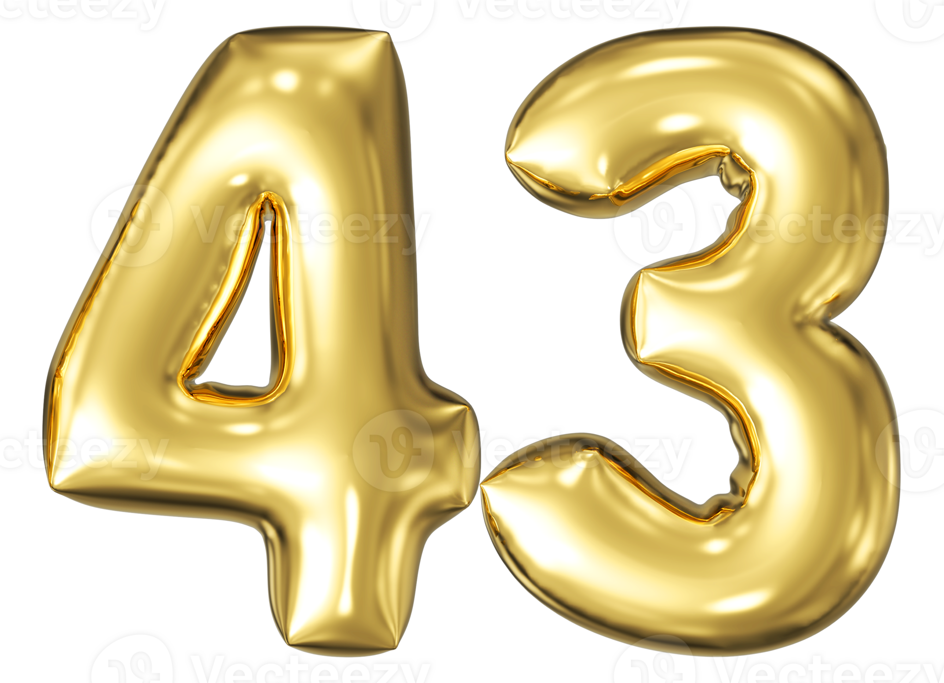Gold bubble number 43 46597866 png