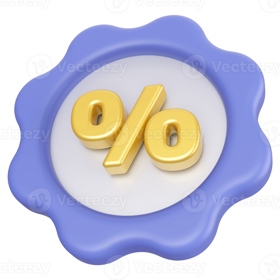 3D Percent Symbol 46597949 PNG