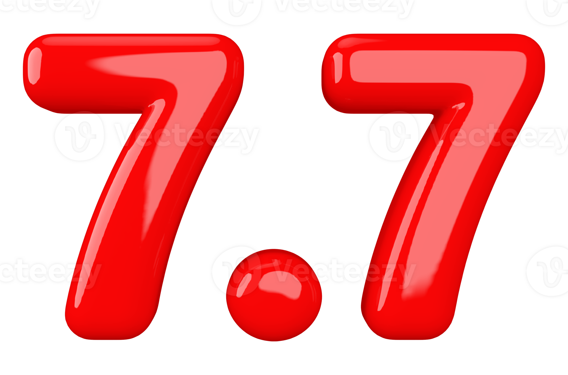 7 7 sale promotion red number 3d render 46598104 png