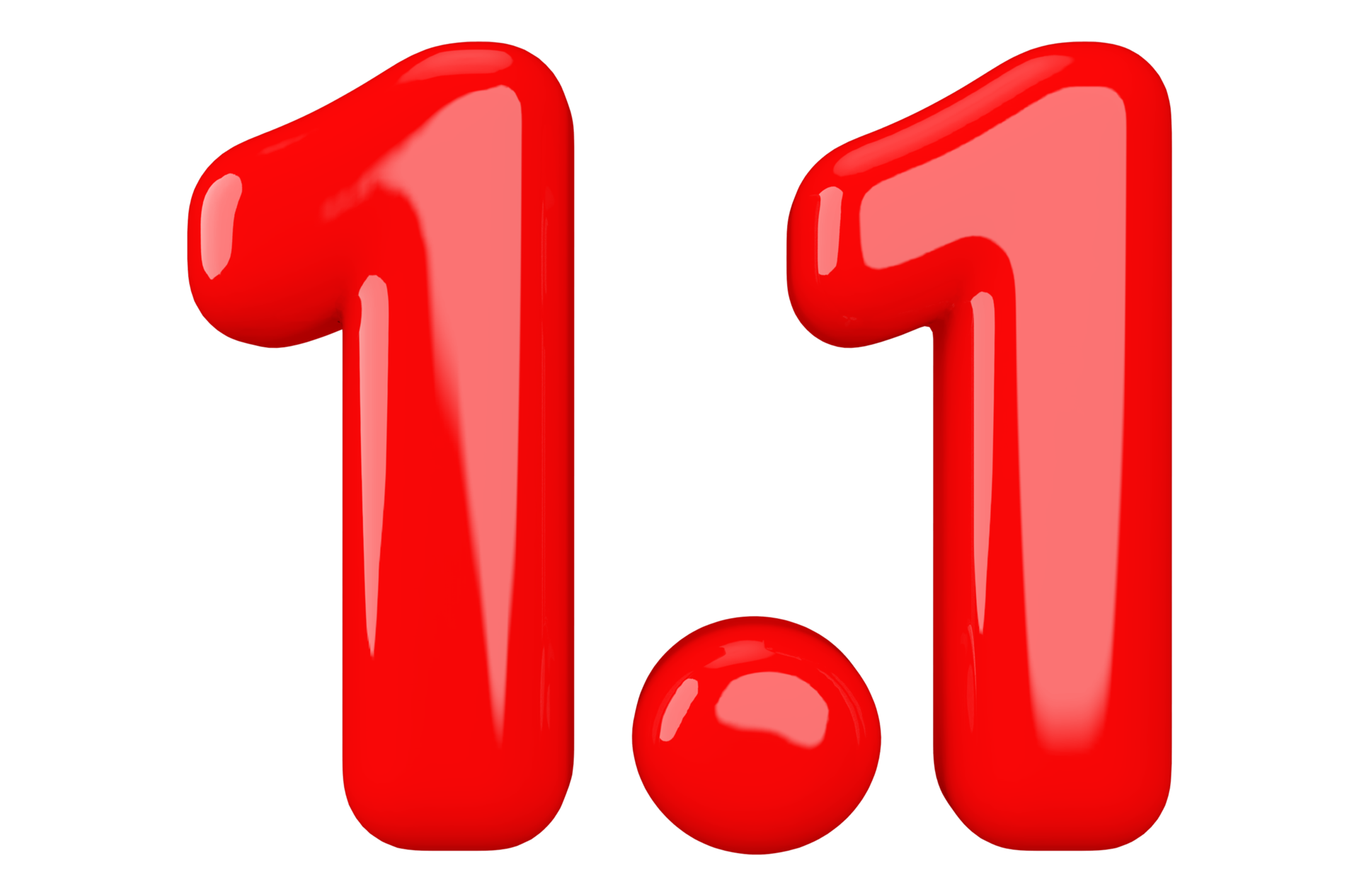 1 1 sale promotion red number 3d render 46598128 png