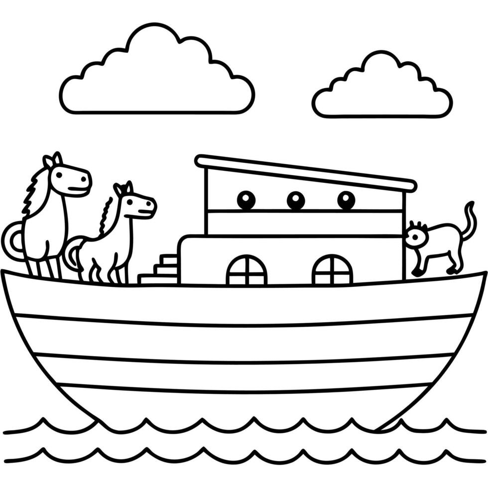 Bible stories coloring pages for kids book vector