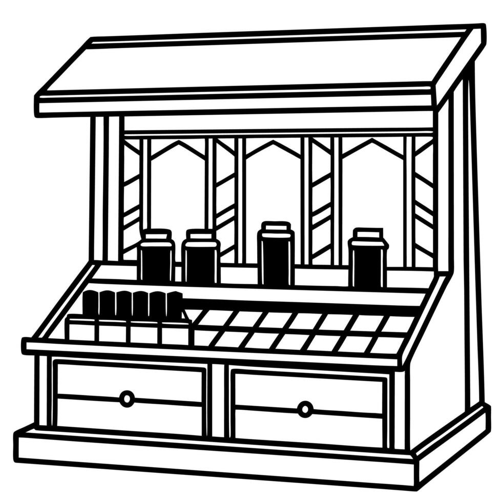 Cosmetic element outline for coloring pages. Cosmetics Easy Coloring Book vector