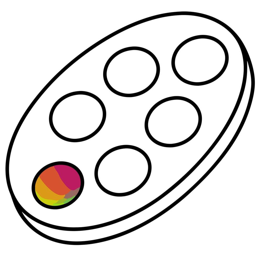 Cosmetic element outline for coloring pages. Cosmetics Easy Coloring Book vector