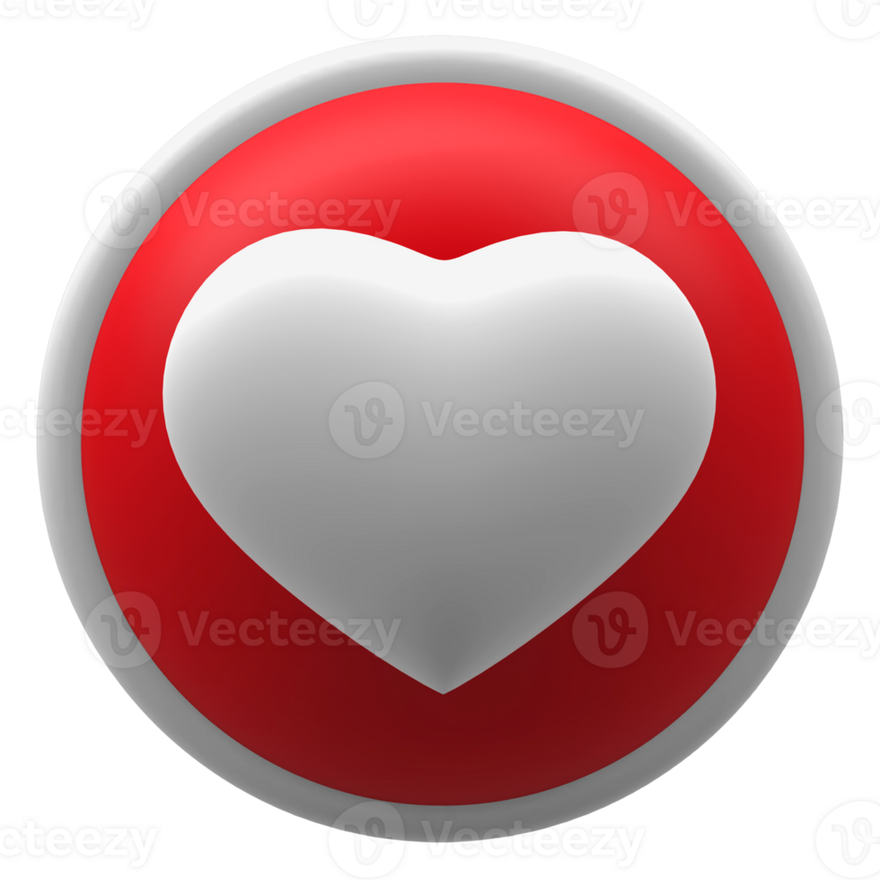3D Love - 3D Heart png