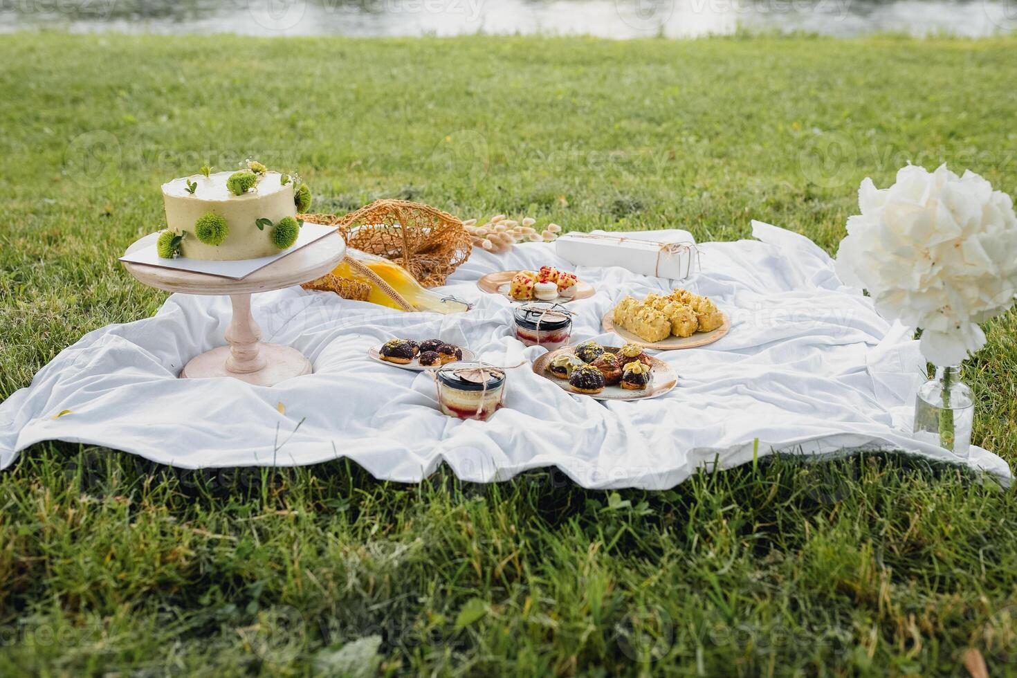 Lakeside Picnic Feast on the park photo