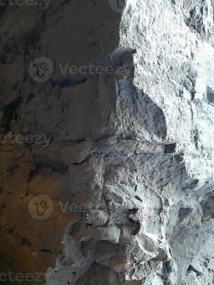 Concrete block. Piece of concrete. Hardened cement mortar photo