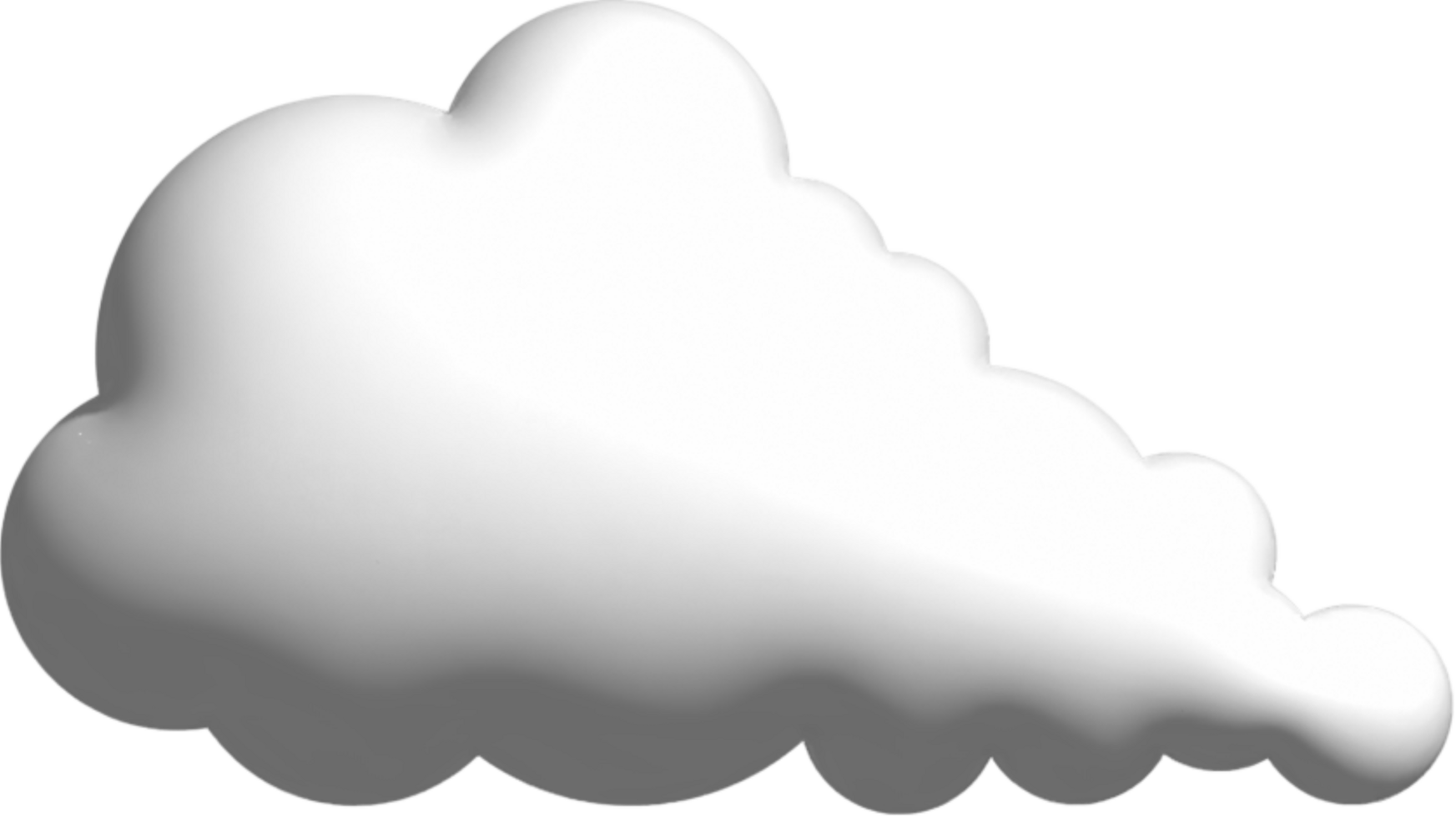 3d icon white cloud png