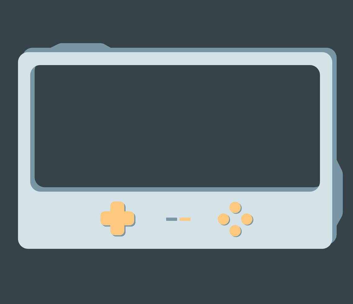 Retro Console Game Frame Box vector