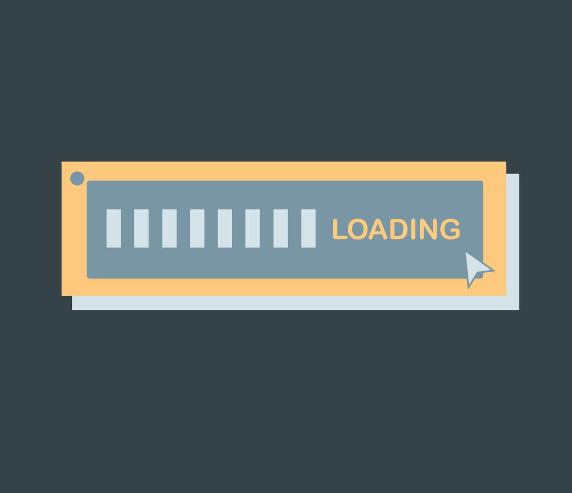 Loading Bar retro window frame vector